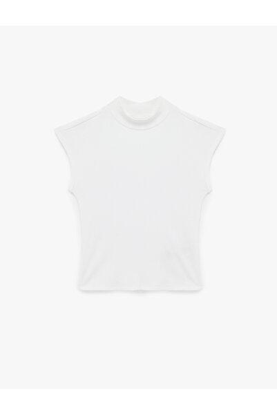 Koton Αμάνικο βαμβακερό μπλουζάκι με γιακά