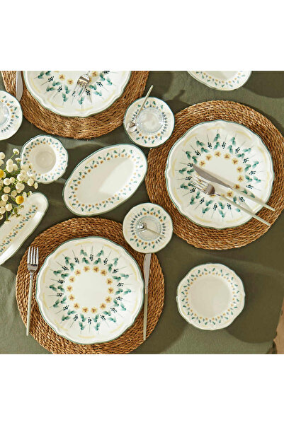 Bella Maison Adelina Stoneware 26 Parça 6 Kişilik Kahvaltı Takımı Yeşil