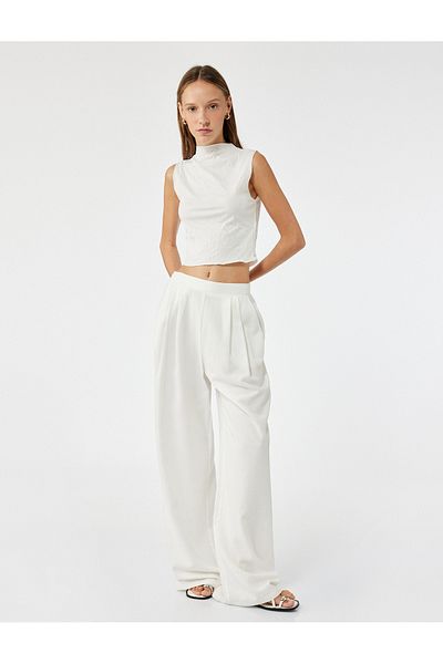 Koton Slim Fit Αμάνικο Crop Μονόκεφαλο
