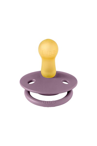 Bibs - Deluxe Latex Pacifier, Round Nipple, 6 Months -mauve
