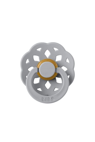 Bibs - Boheme Latex Pacifier, Round Nipple, 0 Months -cloud