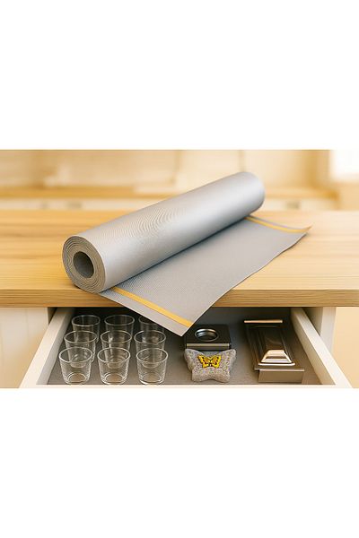 Perisfer Gray Silver 3m Adhesive Practical Drawer - Anti-Slip and Anti-Slip Kitchen Shelf Cover