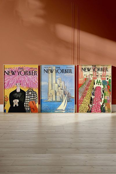 Buka Shops New Yorker 3 Picturi, Set Poster - Fără Cadru