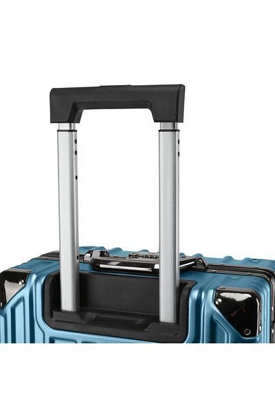 CABIN PRO Trolley Bag - Pc Hard Shell - Medium Luggage - Spinner Wheels - Aluminum Frame - Blue