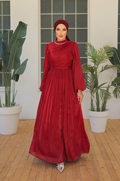 hakimoda فستان سهرة إيلي أيشليت بوردو تيسيتور