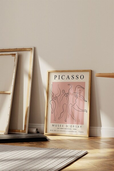 Buka Shops Matisse Picasso Kusama 3'lü Tablo, Poster Seti - Çerçevesiz