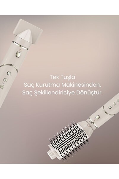 Mieco Aria 8 In 1 Iyon Özellikli Saç Kurutma Ve Şekillendirme Seti - Champagne