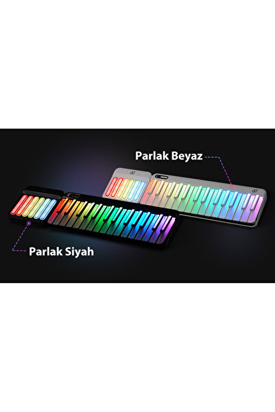 Popumusic Popupiano Akıllı Taşınabilir Dijital Piyano - Uygulama Destekli Eğitici Müzik Aleti Çocuk - Yetişkin