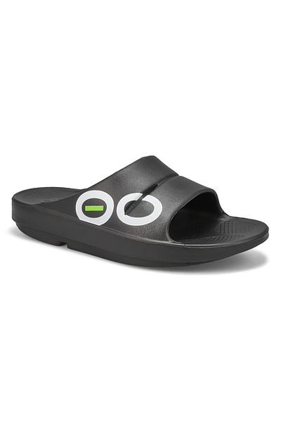 Oofos Papuci pentru bărbați 1500-negru-alb