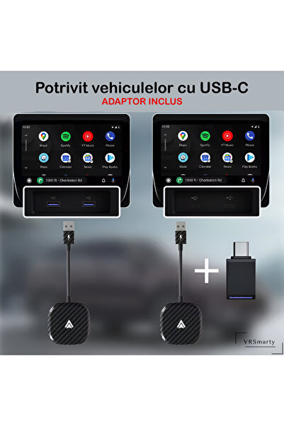 VRSmarty Android Auto Wireless™ Module Wireless Adapter For Wired Systems, Usb 3.0 Type C