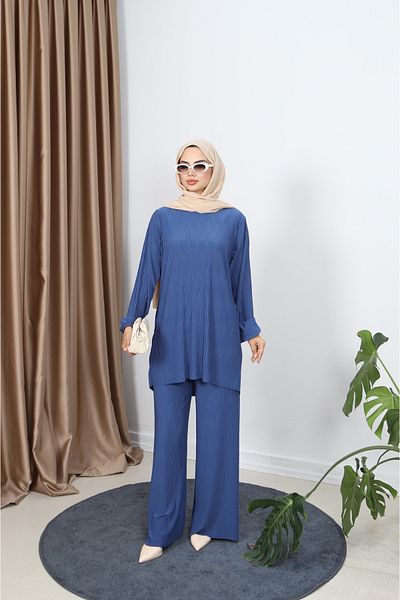 NİSUM MODA Διπλό Σετ με Παντελόνι Κρασί