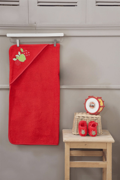 Miespiga Baby Towel Swaddle Pouch Set Apple