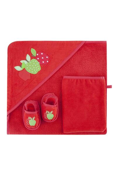 Miespiga Baby Towel Swaddle Pouch Set Apple