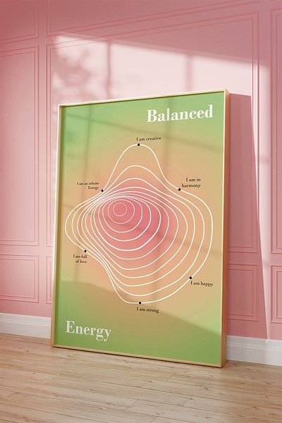 Buka Shops Tabelul de energie echilibrată, poster - fără cadru