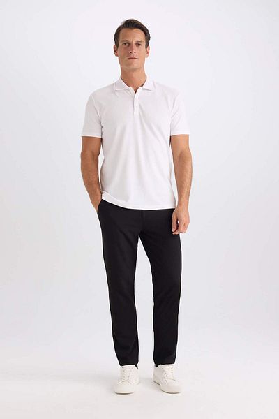 DeFacto Slim Fit Slim Fit Short Sleeve Cotton Basic Plain Polo T-Shirt M6609Az20Sp