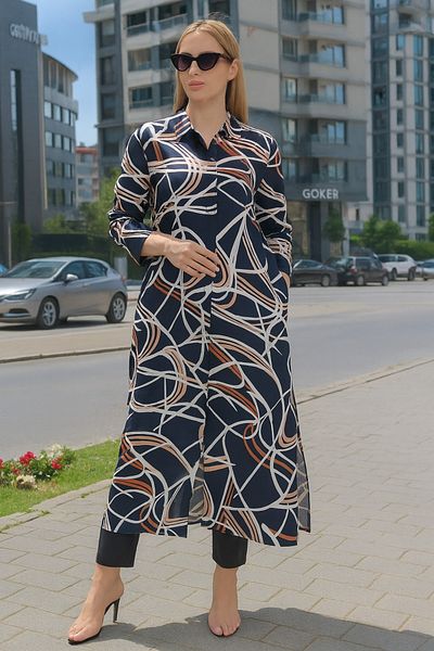 MODA Viscose Shirt Dress, Viscose Dress, Dress, Summer Dress, Slit Dress
