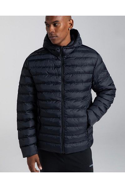 Kappa Logo Rina Men's Black Regular Fit Puffer Jacket