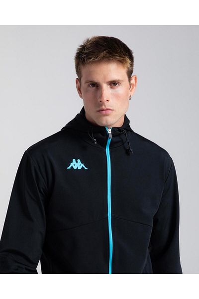 Kappa Kombat Exo Men's Black Regular Fit Zippered Tracksuit Top