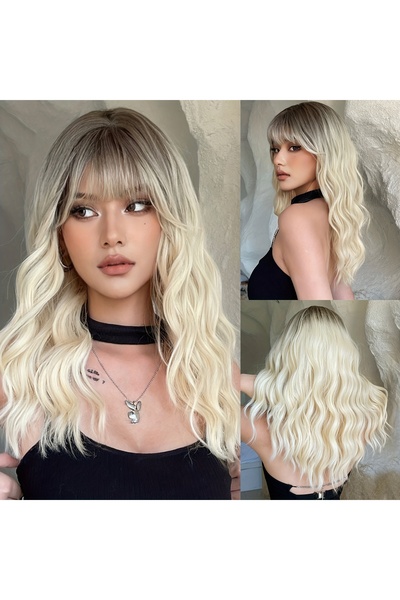 REMY HAİR Dalgalı Kısa Kesim Platin Peruk VİP 17 Modeli