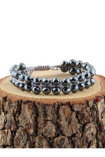 OSMANLI DEĞERLİ TAŞ Certified Hematite Natural Stone Bracelet - 6 Mm B654