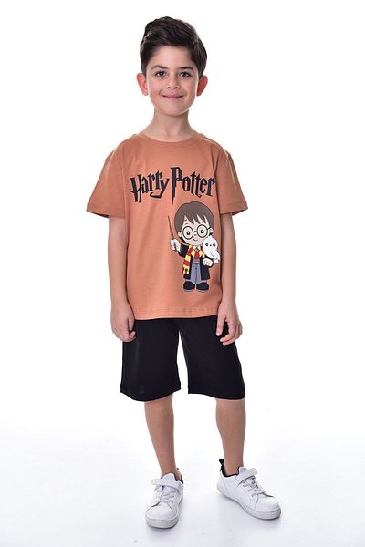 ZUZUNGA Harry Potter Patterned Kids Set - 2-Piece Shorts and T-Shirt Set