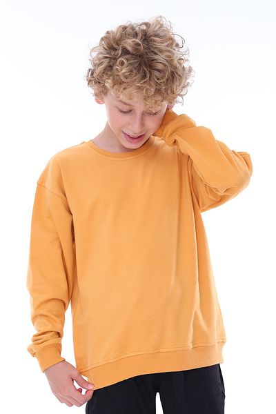 ZUZUNGA Hanorac oversize unisex de bază, solid, negru, 100% bumbac (2-11 ANI)