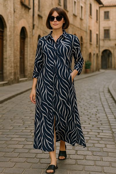 MODA Viscose Shirt Dress, Dress, Viscose Dress