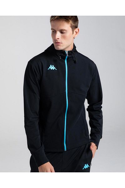 Kappa Kombat Exo Men's Black Regular Fit Zippered Tracksuit Top