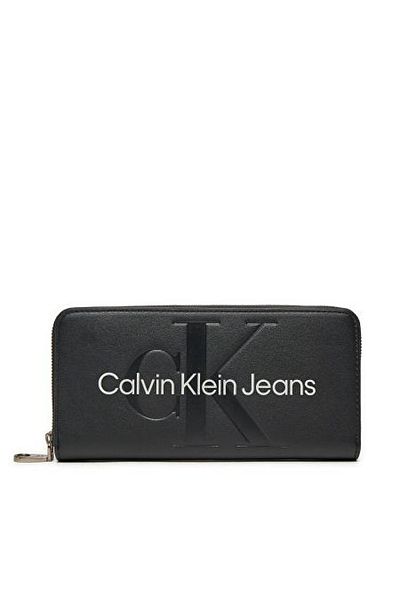 Calvin Klein Women's Sculpted Zip Around Mono Wallet - Stylish and Functional Design