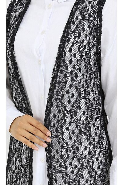 RESPİRO Lace Long Vest, Lace Women's Vest