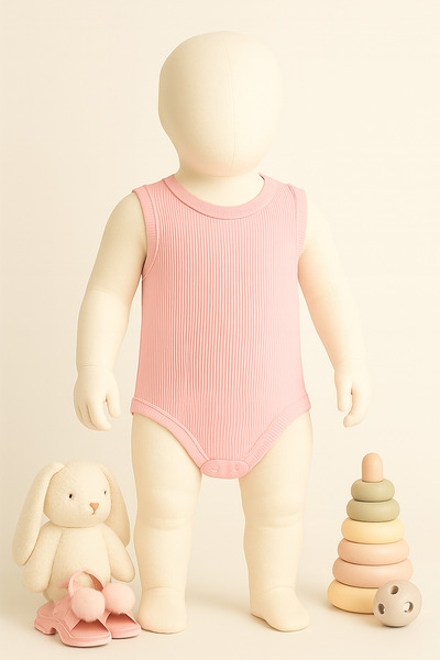 Pamuklu Prematüre - 6 ay arası Kampanyalı Kız Bebek Basic Düz Çıtçıtlı Bady Zıbın