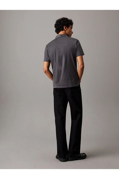 Calvin Klein Men's Liquid Jersey Melang Polo T-Shirt