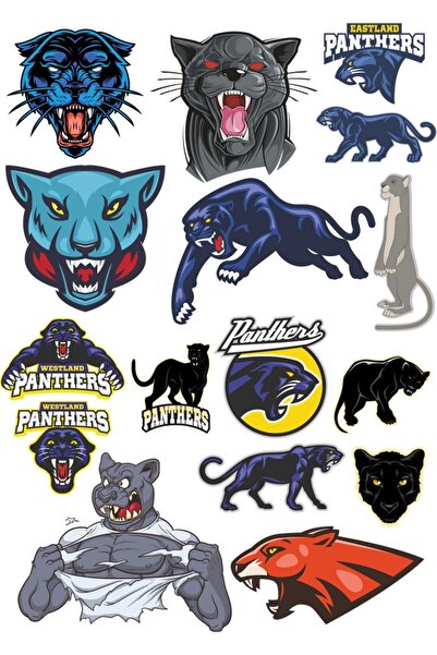 Reysa Tasarım مجموعة ملصقات الفهد-2 مكونة من 17 قطعة للهاتف والكمبيوتر اللوحي...