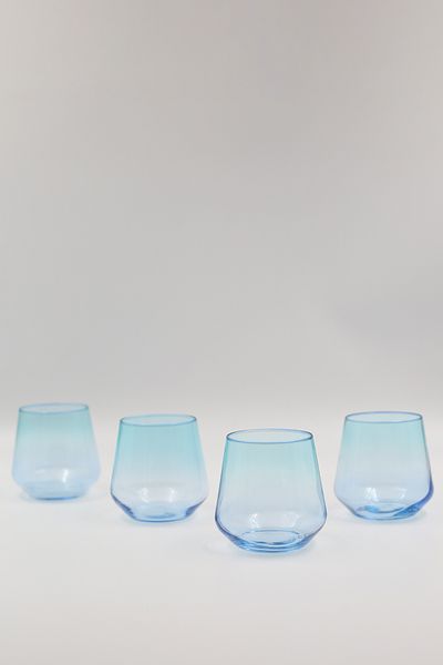 Rakle Marseille Set of 4 Whiskey Glasses Blue-Turquoise 345 Cc