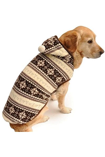 Petza Dog Big Breed Sweater Pompom Fleece Brown