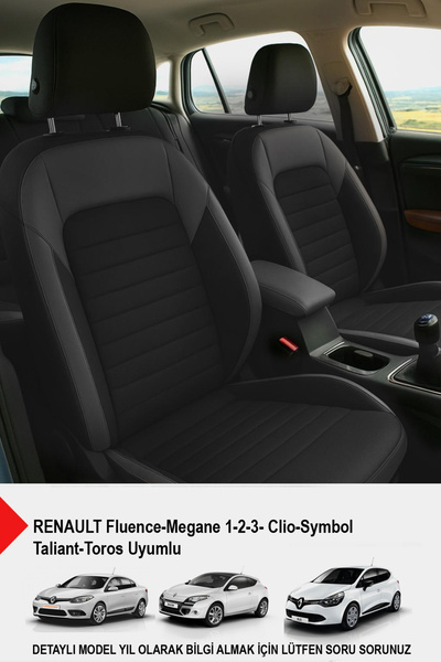 GM-DESIGN Mocha Taytüyü Oto Koltuk Kılıfı (RENAULT FLUENCE-MEGAN 1-2-3-CLİO-S...