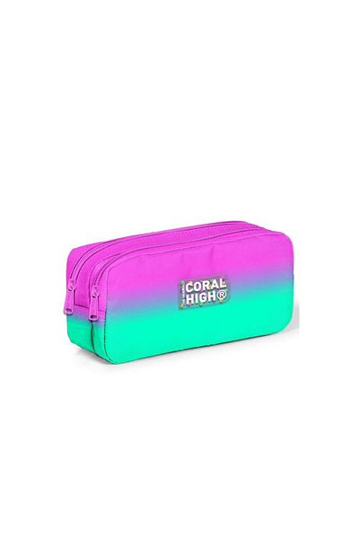Coral High Τσάντα μολυβιού δύο θέσεων Pink Water Green Color Transition 12074