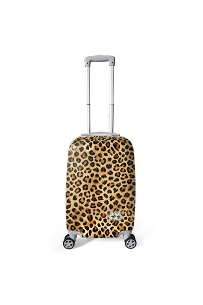 Coral High Leopar Desenli Kabin Boy Valiz (50CM) 16550