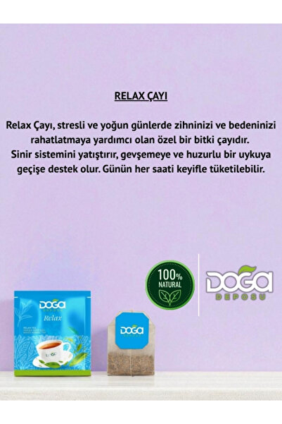 DOĞA DEPOSU Relax Çayı – Strese ve Gerginliğe Doğal Çözüm Bitki Çayı