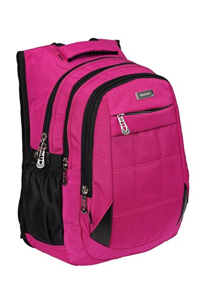 Relaxion Ροζ Αδιάβροχο Υποστηριζόμενο Σακίδιο Νυχτερίδας Καθημερινό Σχολικό Σακίδιο με θήκη φορητού υπολογιστή