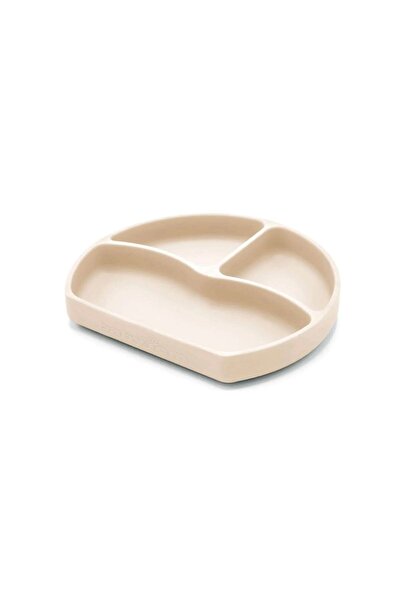 Babyjem Πιάτο Σιλικόνης Εκρού - Βάση Αέρος και Χωρίς BPA