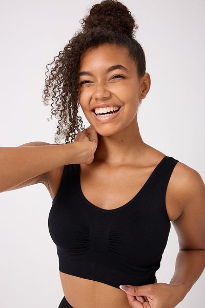 FOREVER MORE Γυναικείο Bustier με χοντρό λουράκι χωρίς ραφή με εύκαμπτο μαξιλαράκι