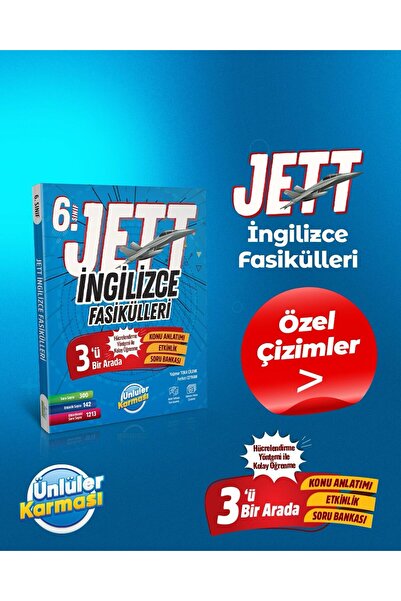 Ünlüler Karması Yayınları 2025/2026 Basım 6. Sınıf Jett Ingilizce Fasikülleri Güncel Müfredat