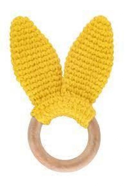 Babyjem Wooden Ring Teether Yellow
