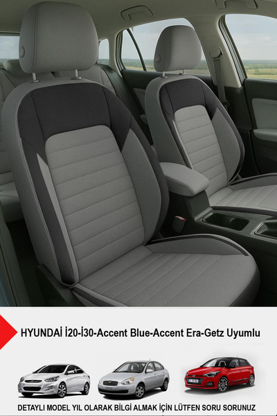 GM-DESIGN Mocha Taytüyü Oto Koltuk Kılıfı (HYUNDAİ i20-i30-Accent Blue-Era-Ge...