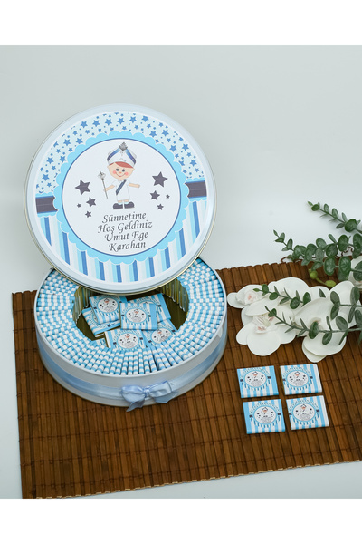 Genel Markalar 100 Adet Erkek Bebek Isme Özel Hediyelik Sünnet Çikolata.