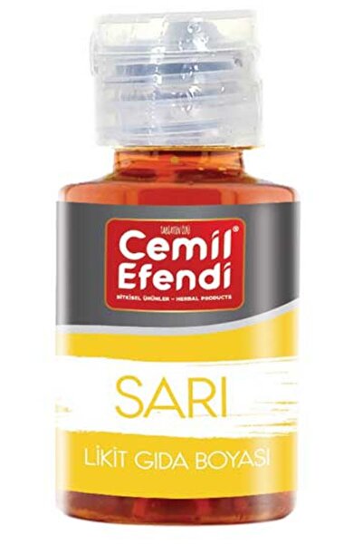 Cemilefendi Sarı Sıvı Gıda Boyası Su Bazlı Likit 50 ml Doğal Renklendirici