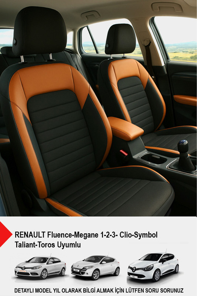GM-DESIGN Mocha Foam Auto Seat Cover (Renault Fluence-Megan 1-2-3-Clio-Symbol...