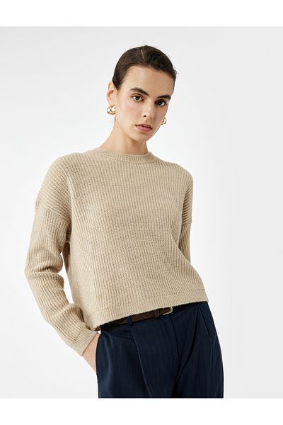 Koton Long Sleeve Crew Neck Knitwear Basic Sweater