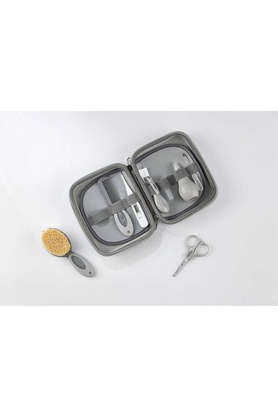 Babyjem Set de îngrijire pentru unghii și baie pentru bebeluși 9 bucăți - gri